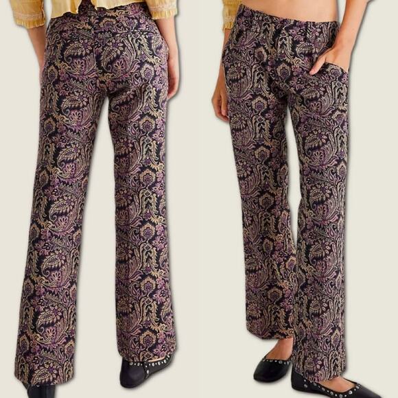 Free People Walker Relaxed Jacquard Pants - Picture 1 of 12